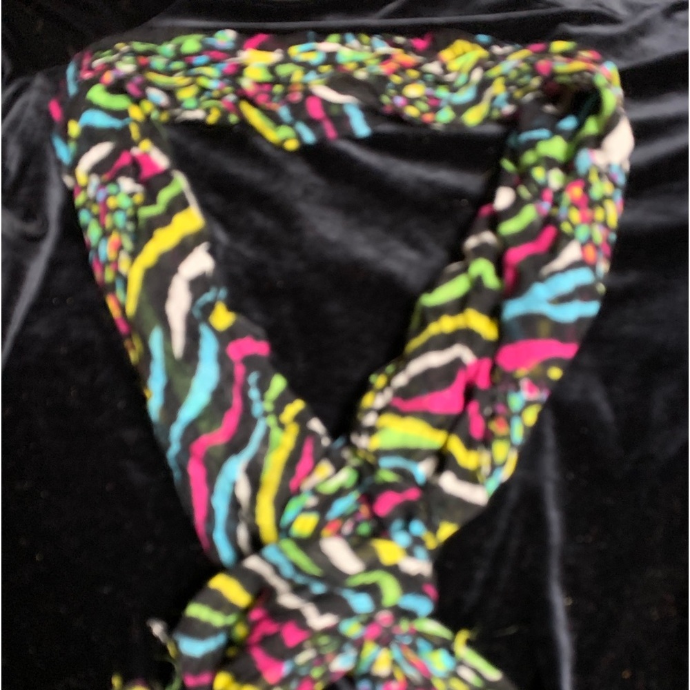 Multicolor polyester fashion scarf